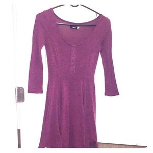 3/4 sleeve burgundy dress from Urban Outfitters